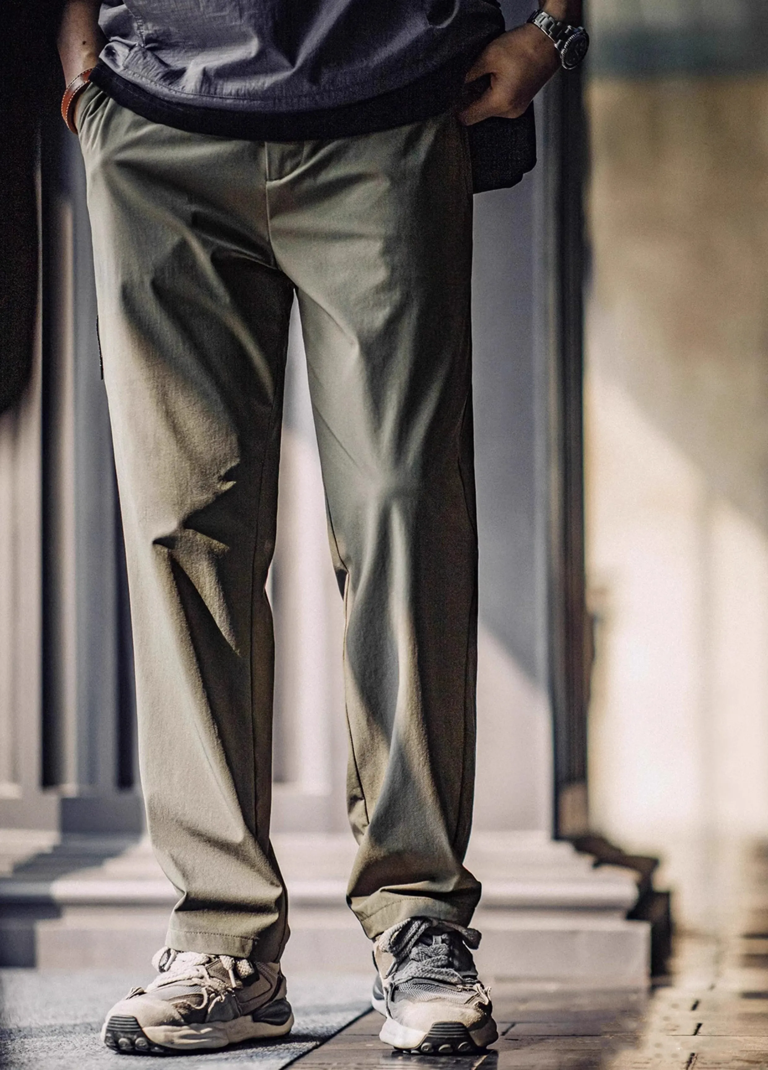 American Retro Four-Way Stretch Twill Multi-Pocket Men's Trousers