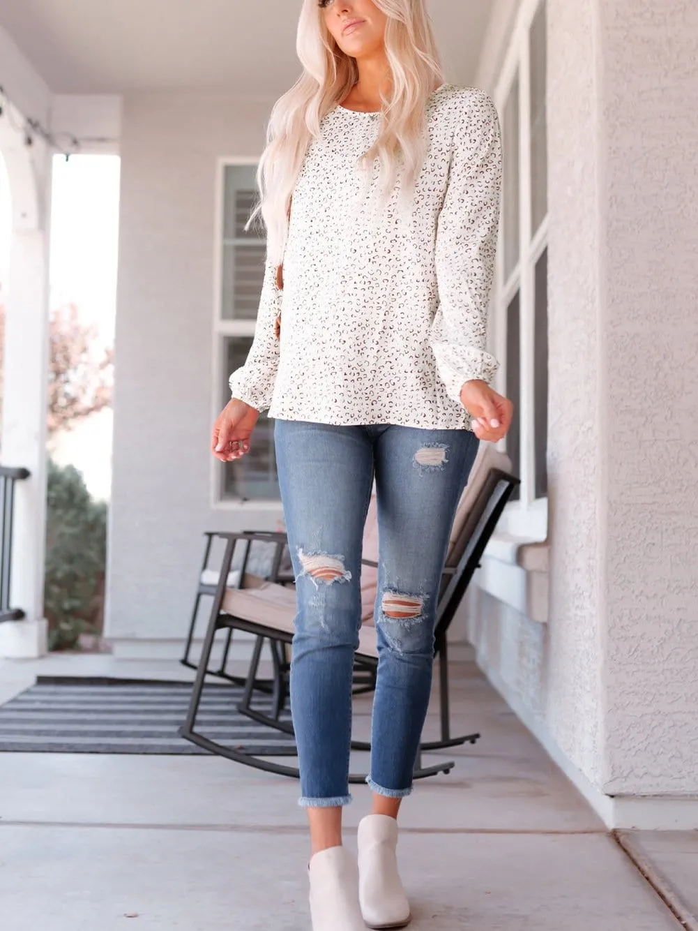 Beige Knit Cardigan