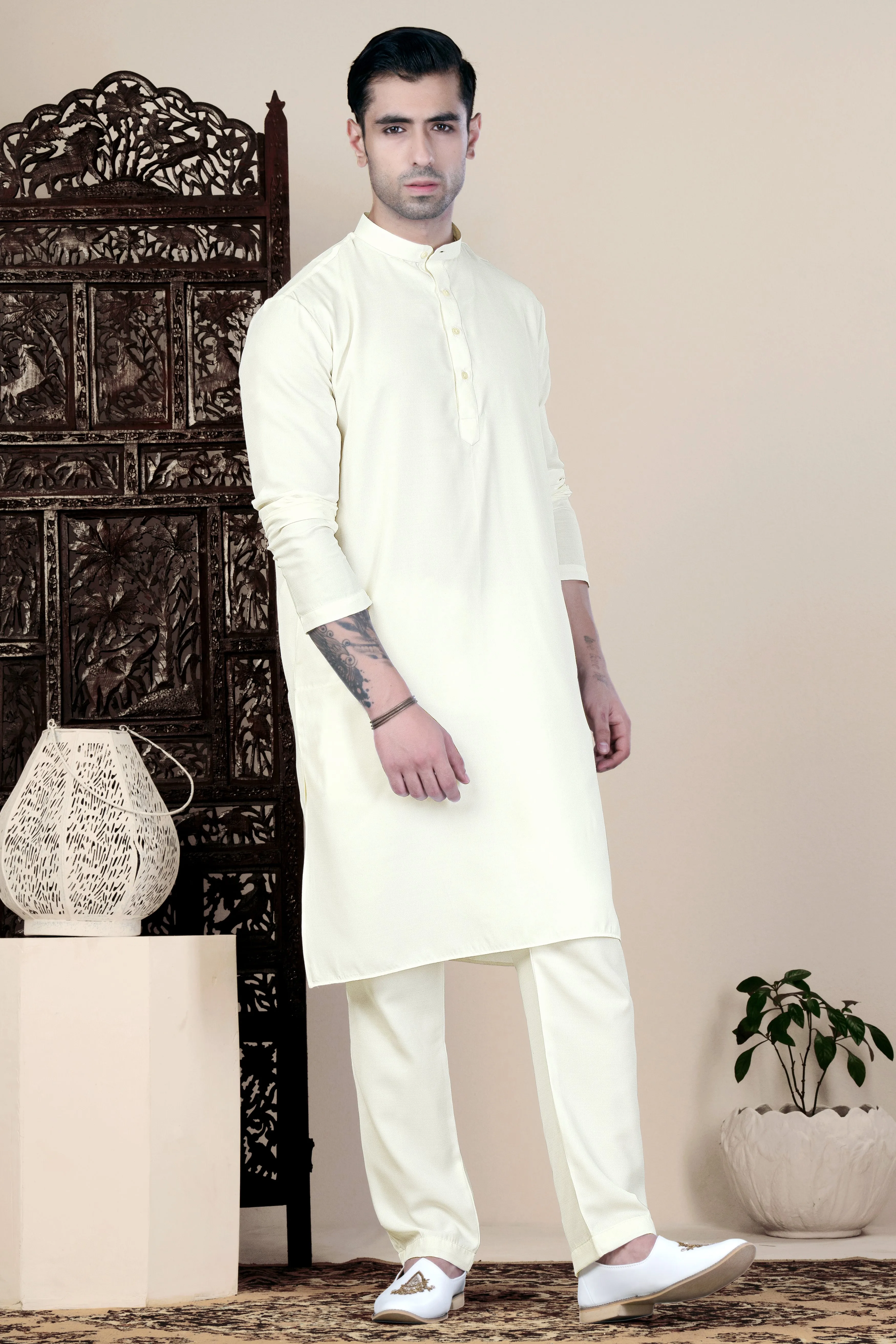 Bisque Beige Kurta