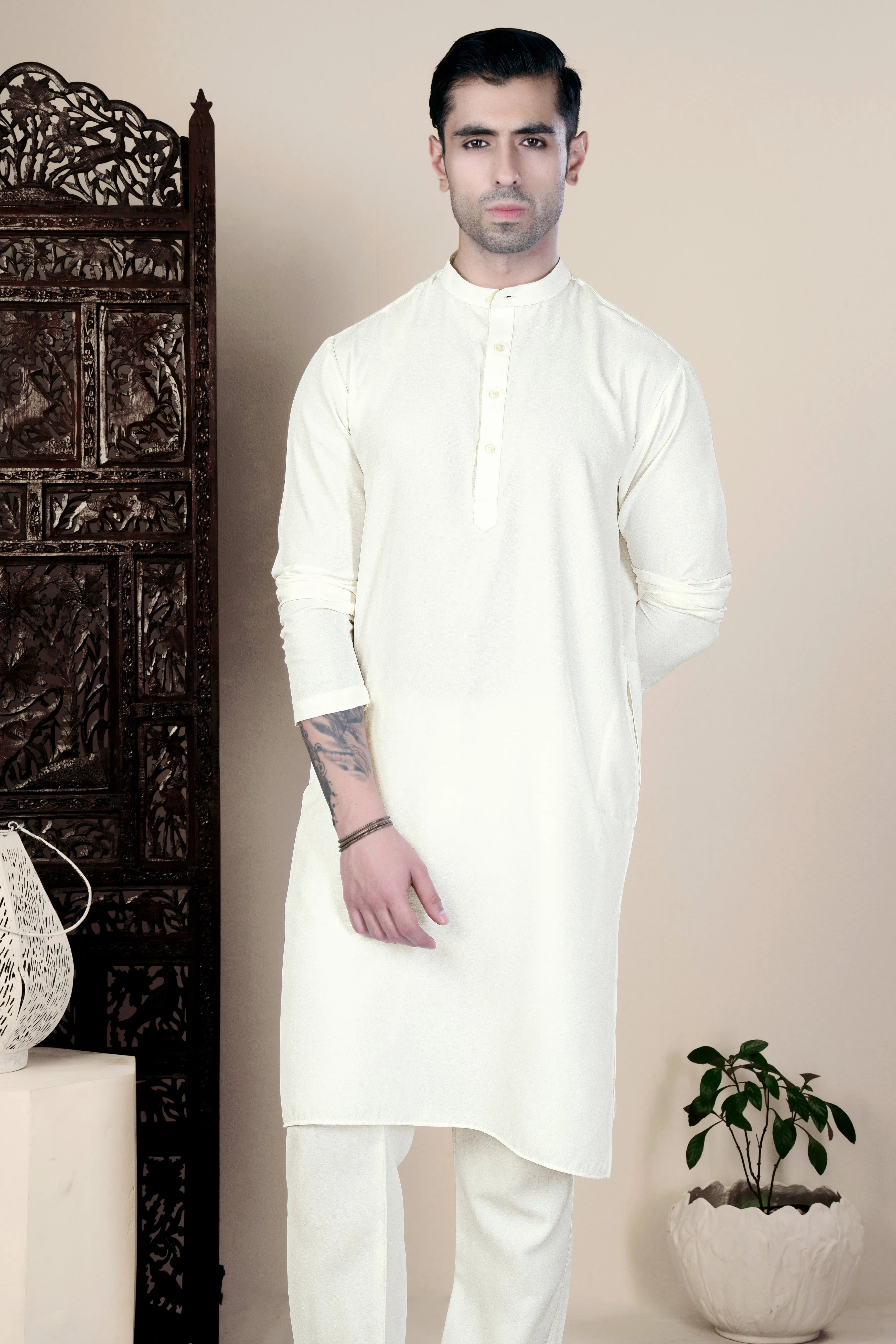 Bisque Beige Kurta