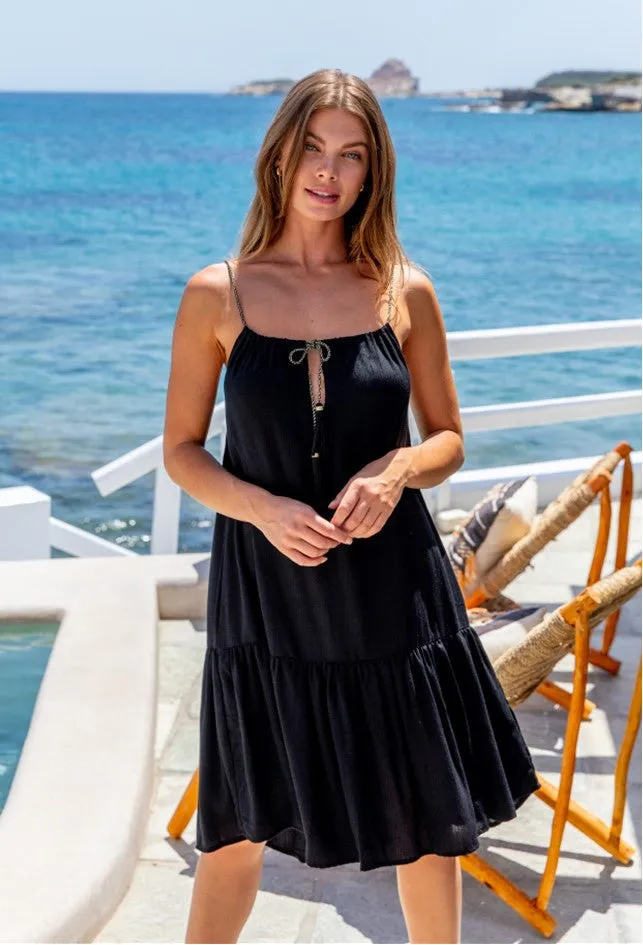 Black Sleeveless designer beach dress