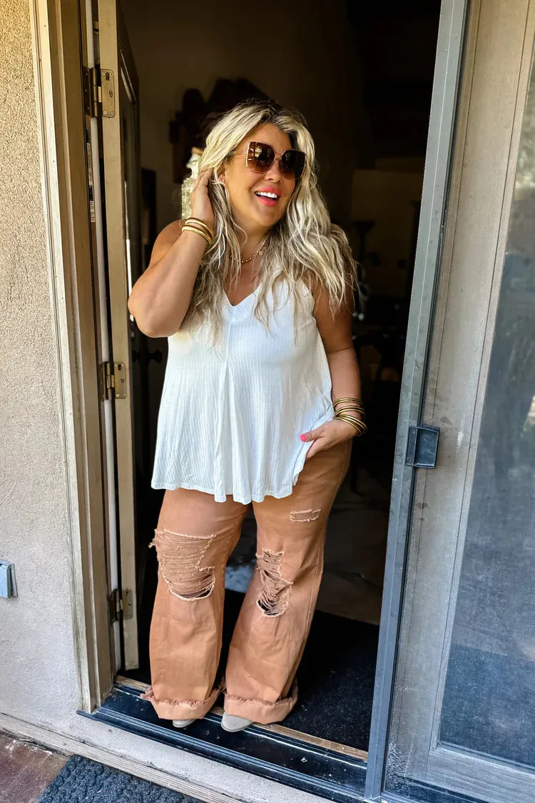 Blakeley Distressed Colored Denim