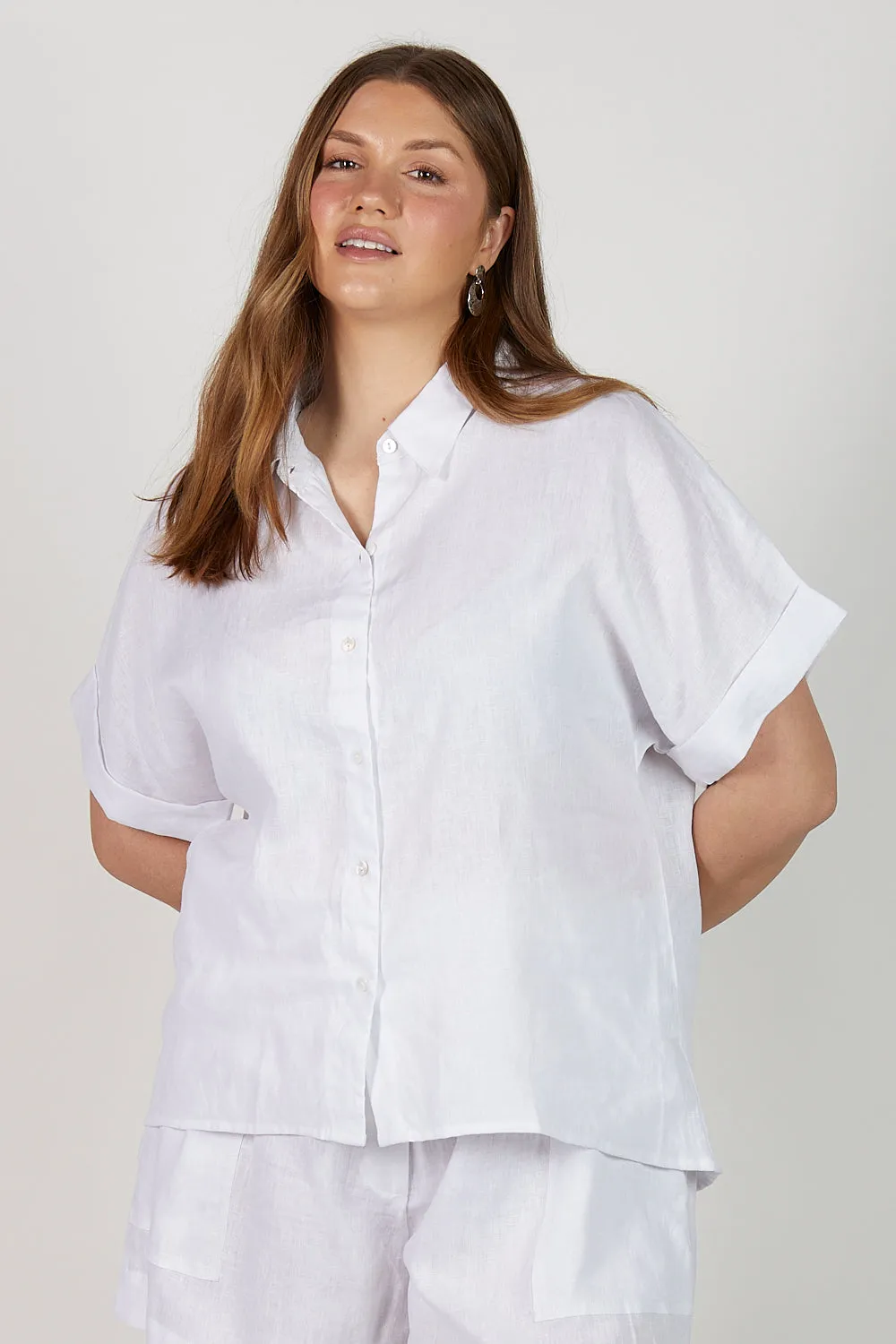 Carmen Linen Shirt in White
