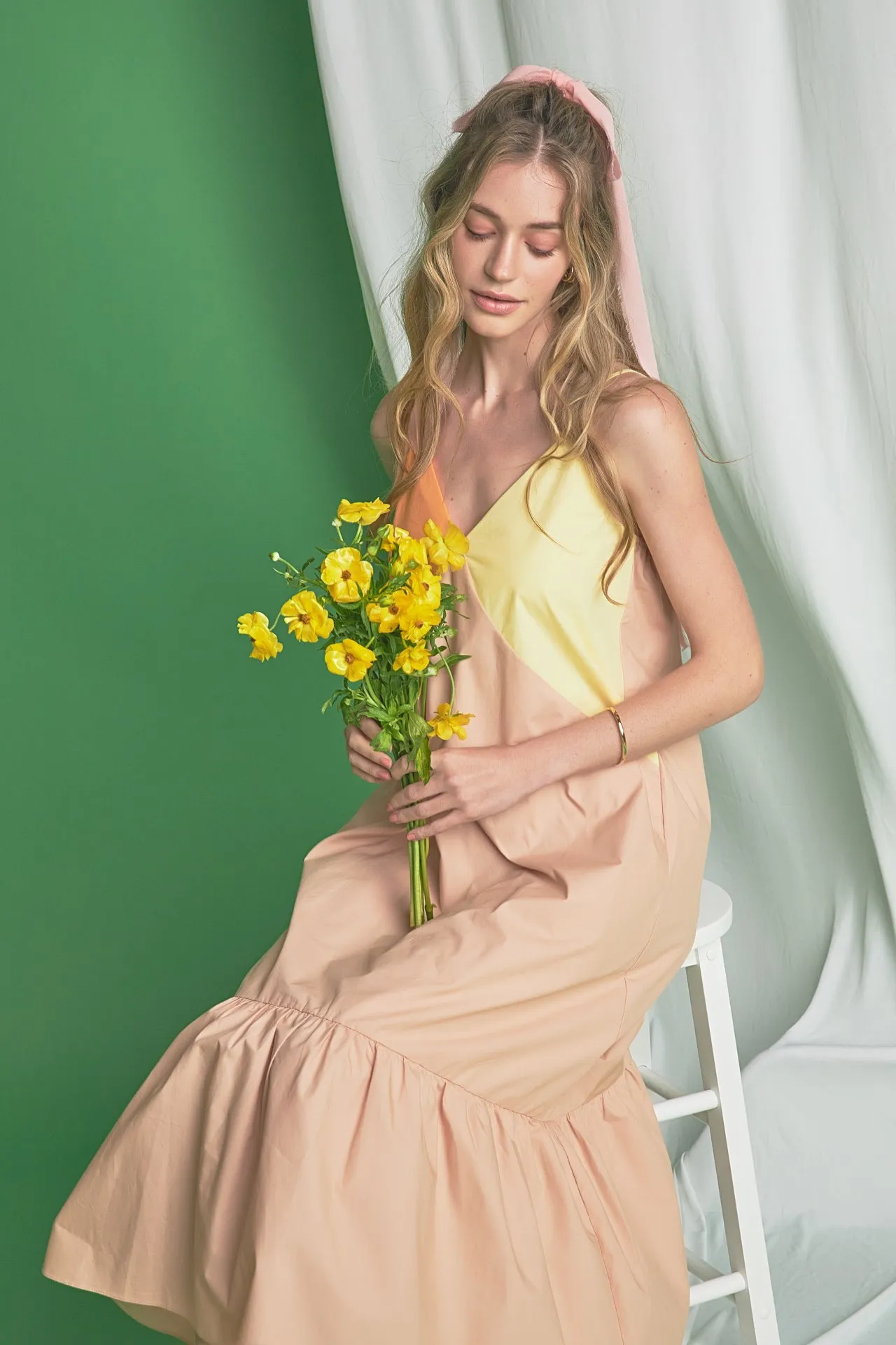 Color Block Maxi Dress