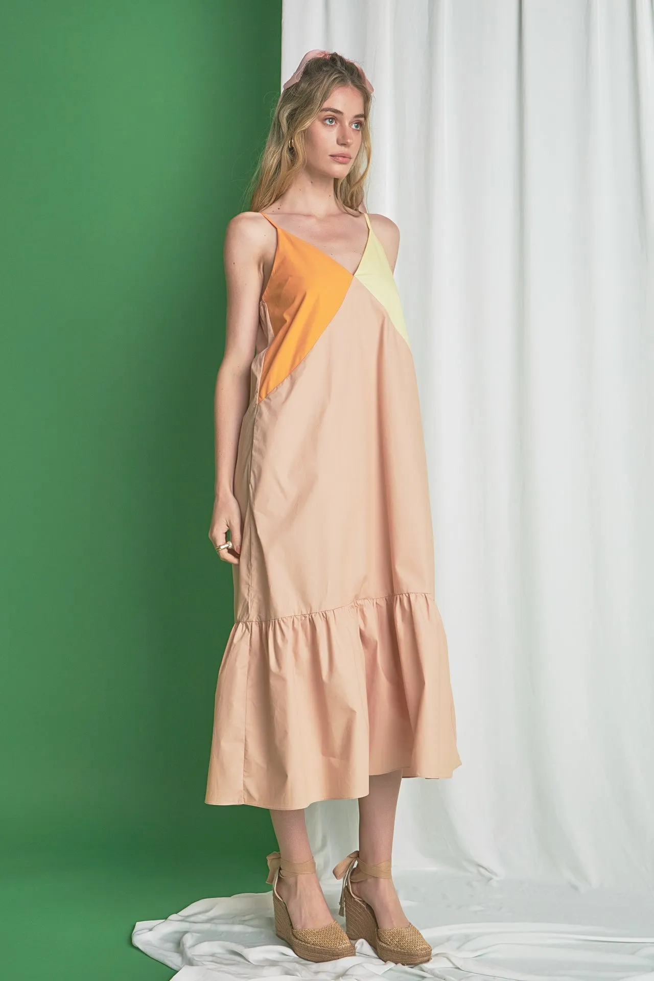 Color Block Maxi Dress