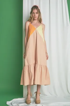 Color Block Maxi Dress