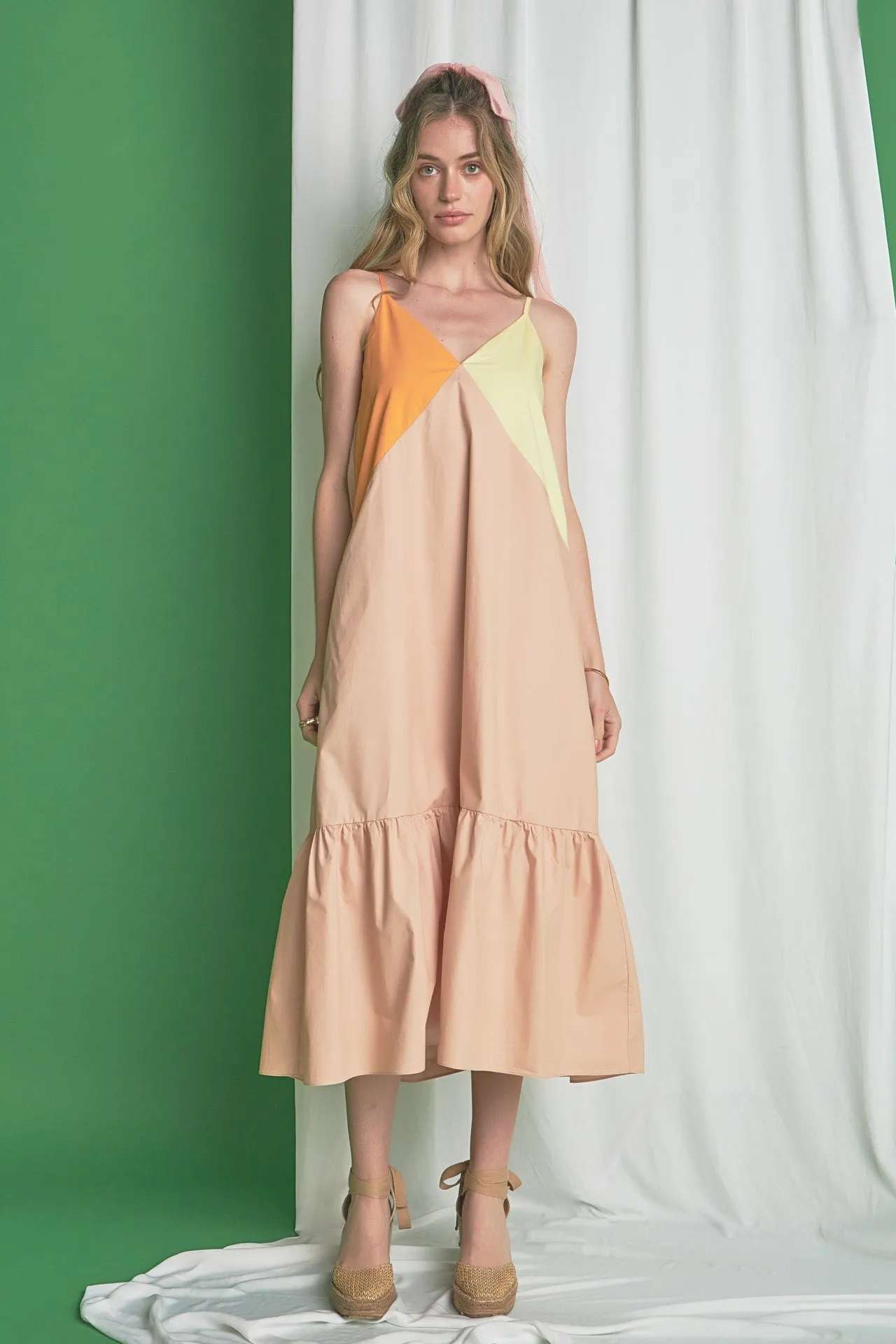 Color Block Maxi Dress