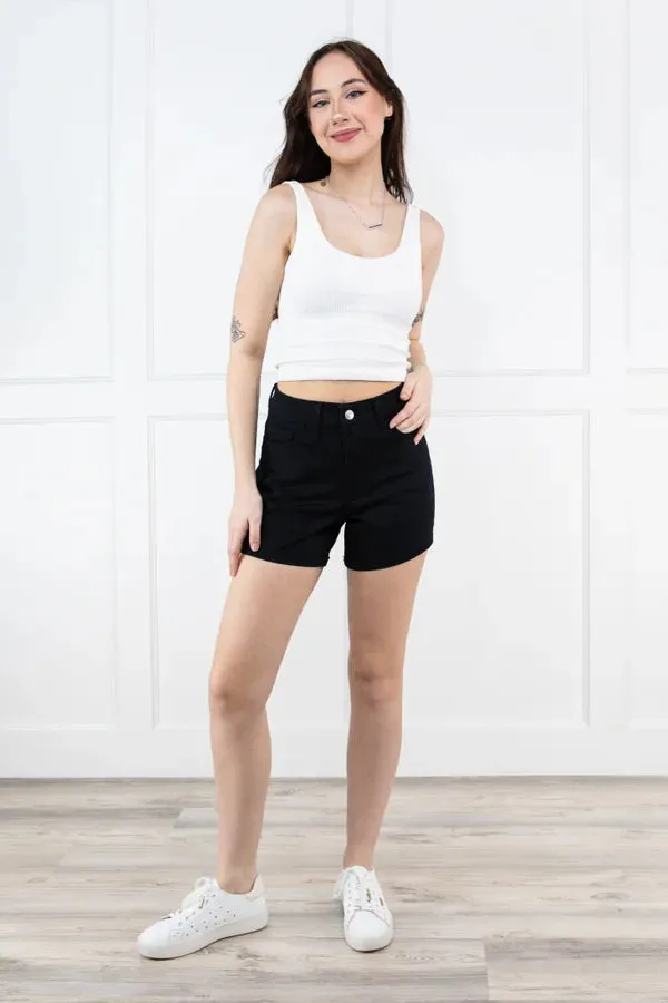 Color Me Basic High-Rise Denim Shorts