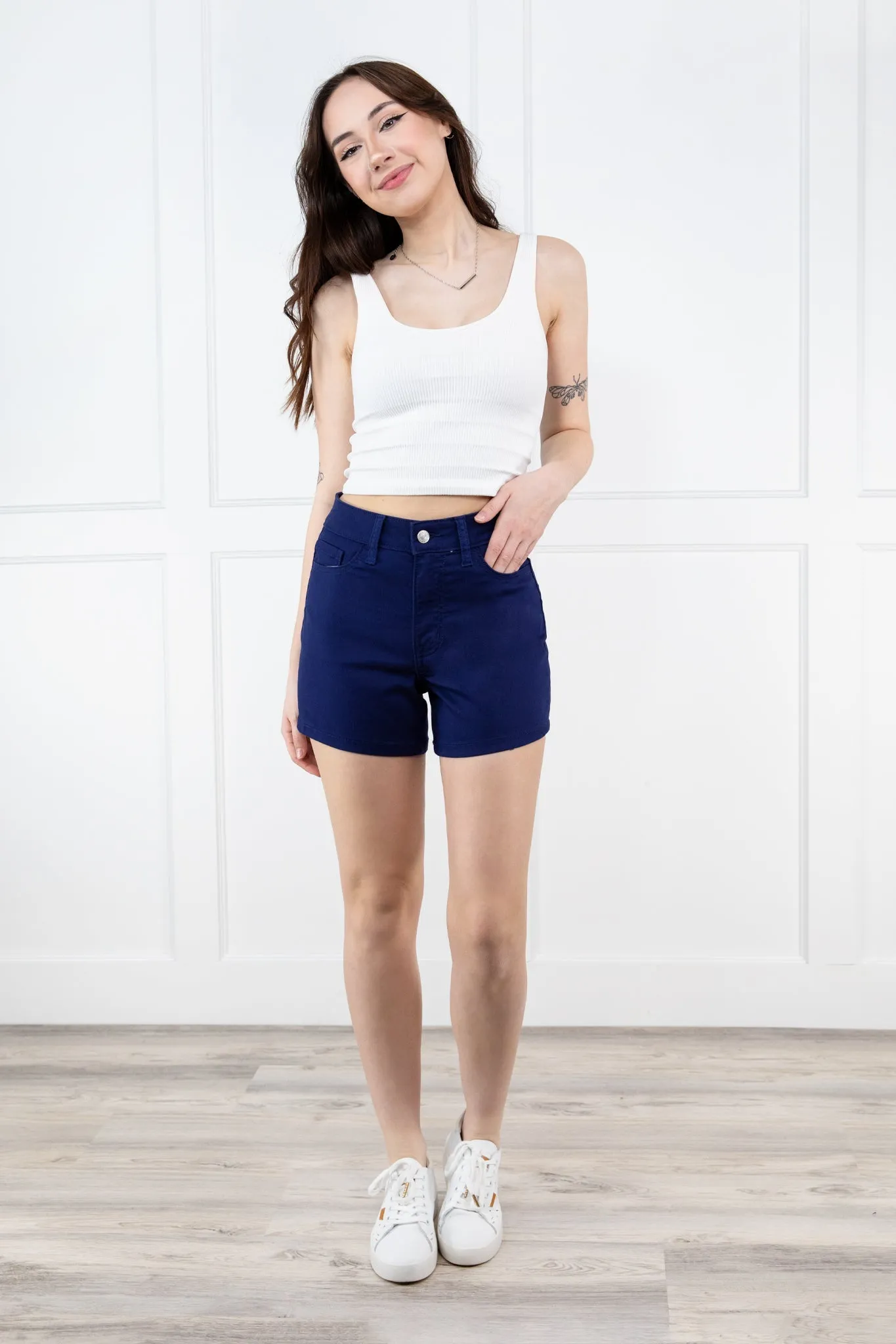 Color Me Basic High-Rise Denim Shorts