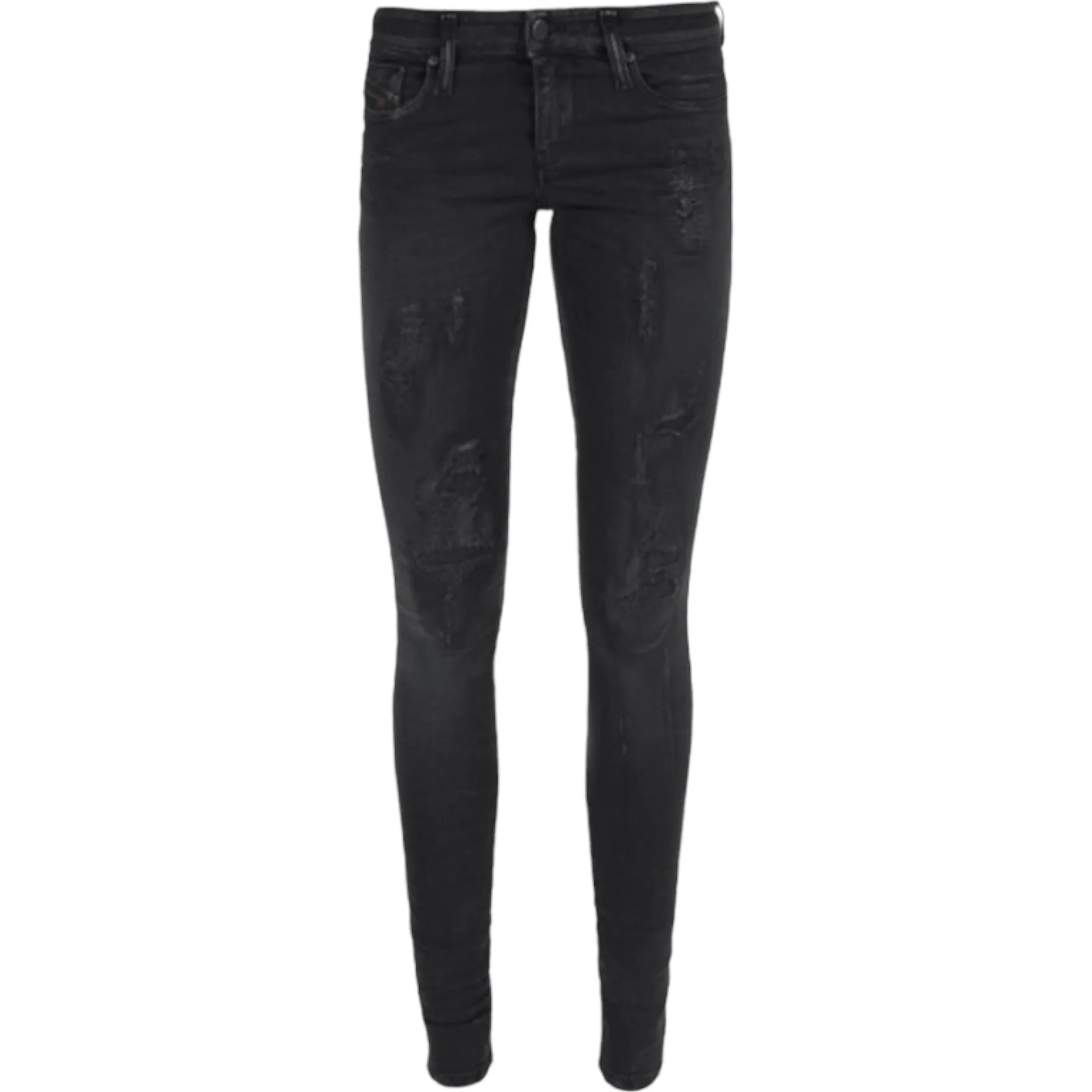 DIESEL SKINZEE LOW 0857J Womens Jeans Slim Fit DNA Casual Distressed Denim Pants