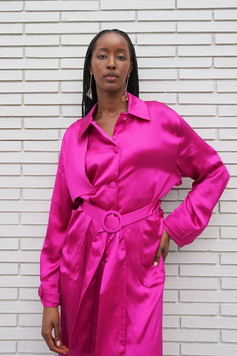 Fete Imperiale - Cyrille Trench Coat: Fuchsia
