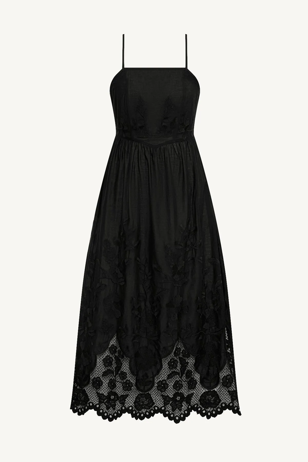 Flora Dress - Black Beachside Broderie