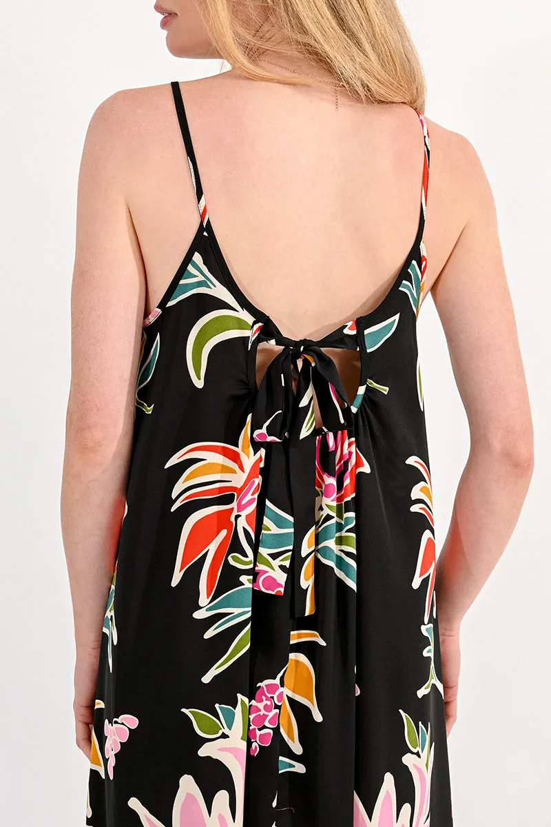 Floral June Black Dress