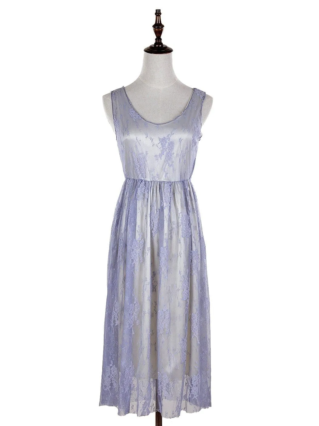 Gatsby Crochet Vest Lace Dress Set