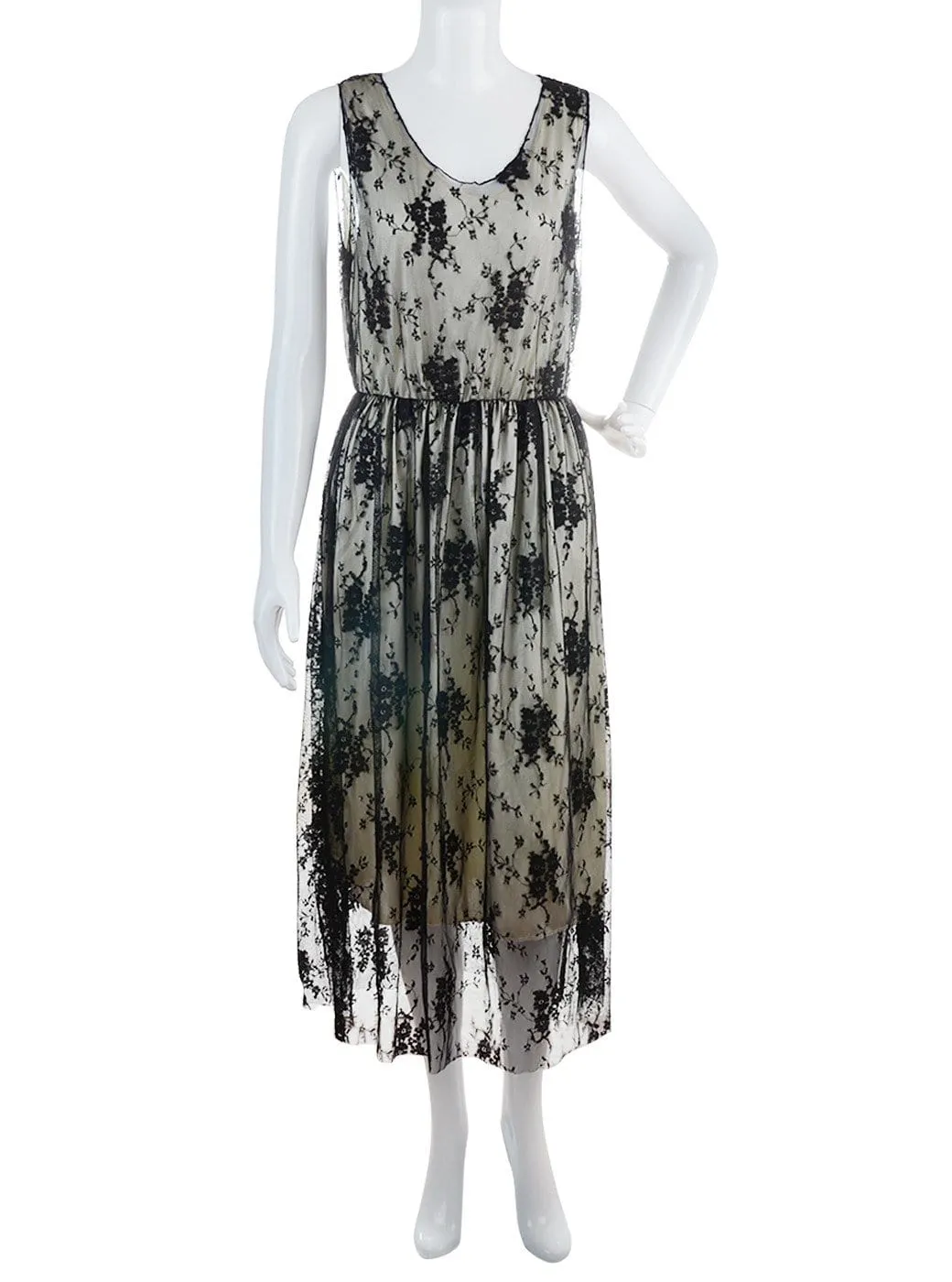 Gatsby Crochet Vest Lace Dress Set