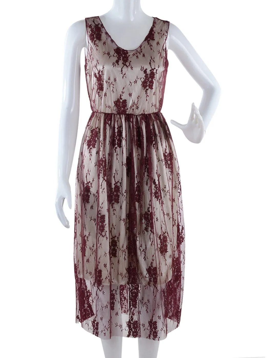 Gatsby Crochet Vest Lace Dress Set