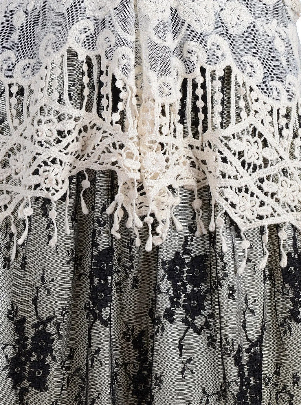 Gatsby Crochet Vest Lace Dress Set