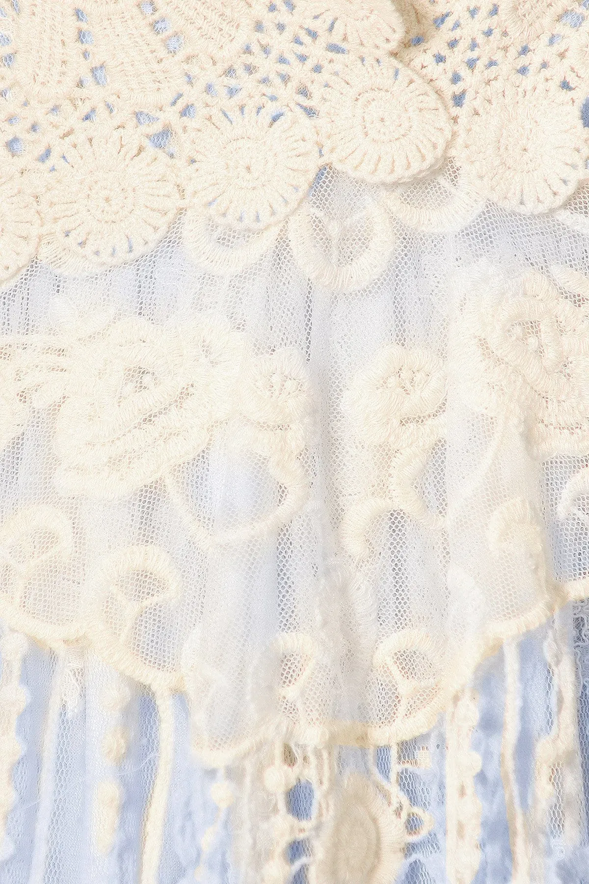 Gatsby Crochet Vest Lace Dress Set