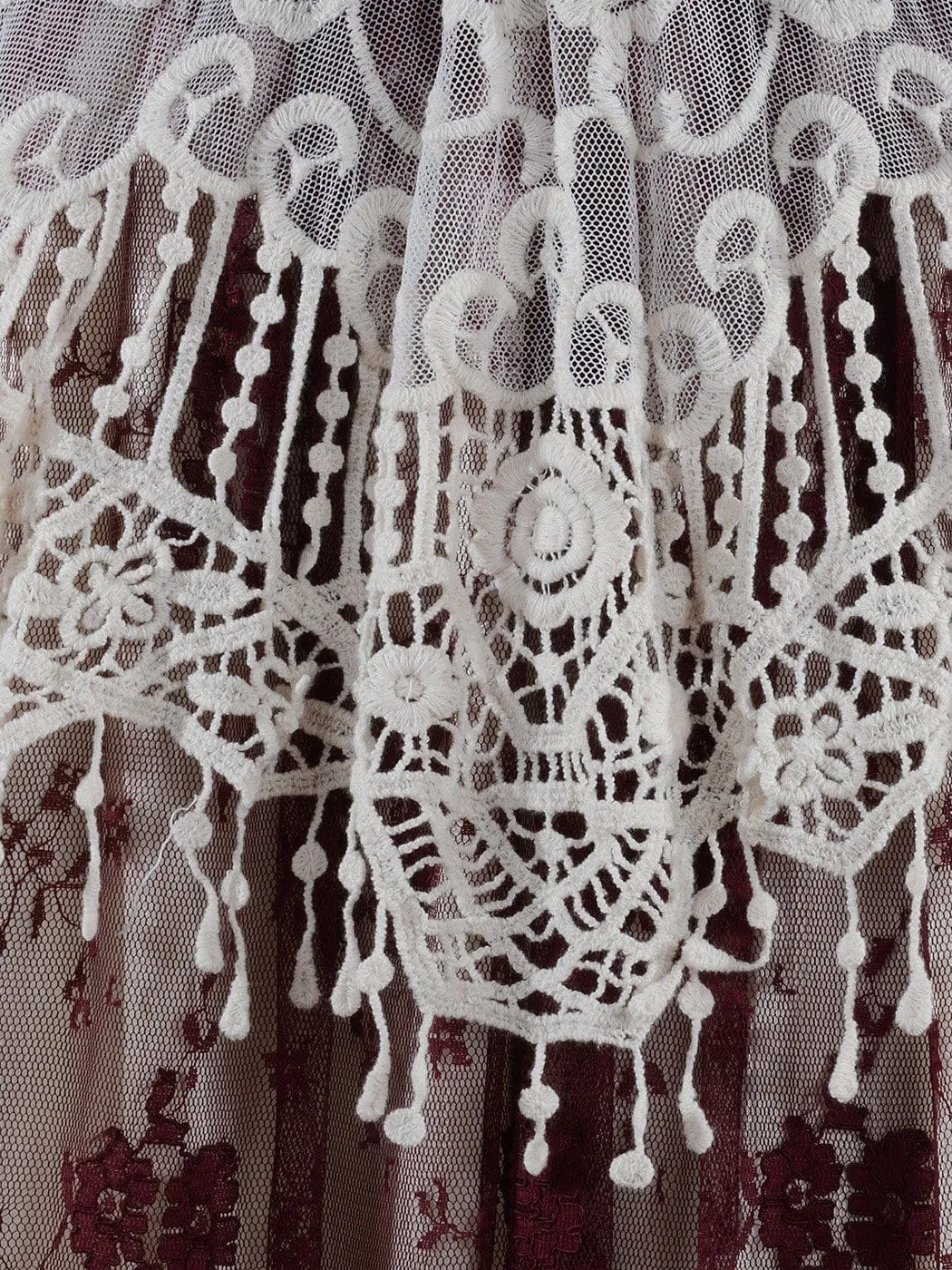 Gatsby Crochet Vest Lace Dress Set