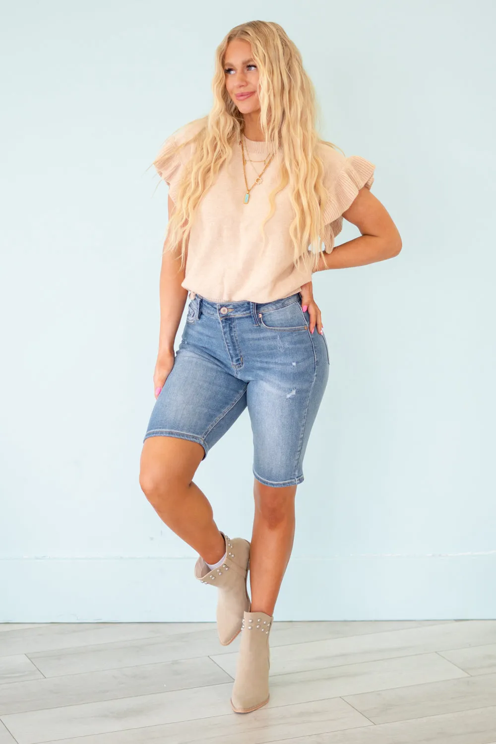 Halima High Rise Bermuda Shorts