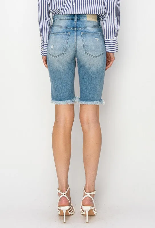 Harper Mid Rise Bermuda Shorts