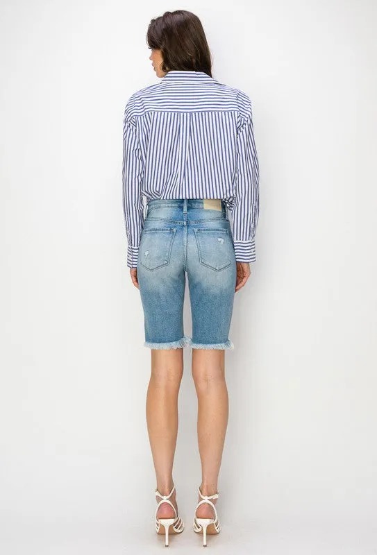 Harper Mid Rise Bermuda Shorts
