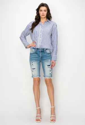 Harper Mid Rise Bermuda Shorts