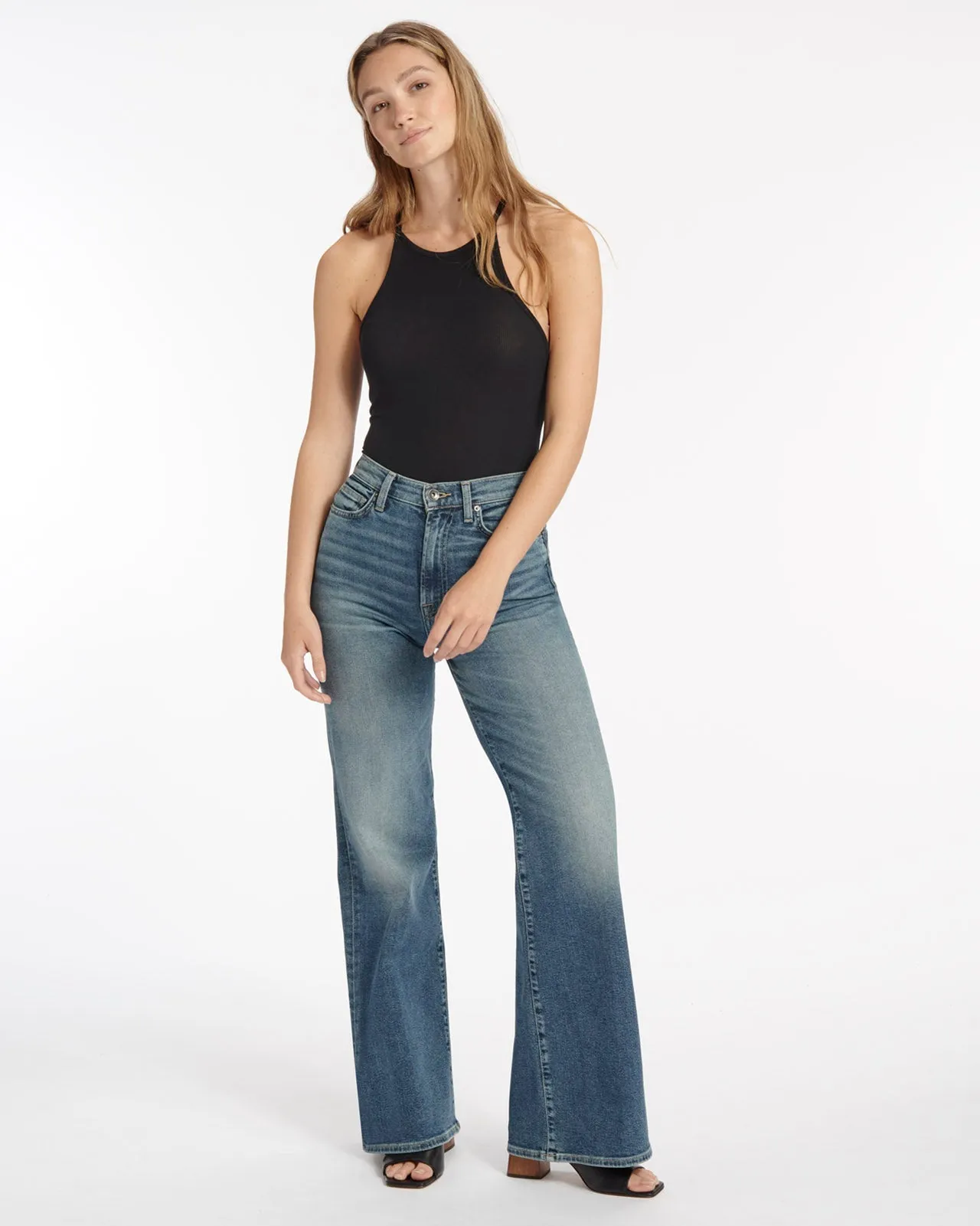 High Rise Wide Leg Jean