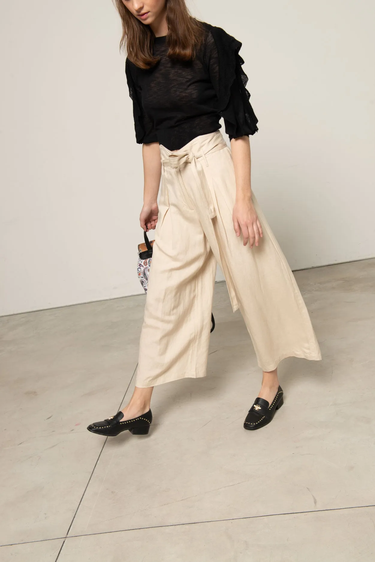 High-waist culottes