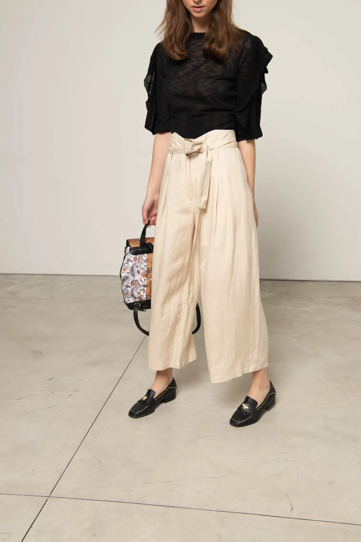 High-waist culottes