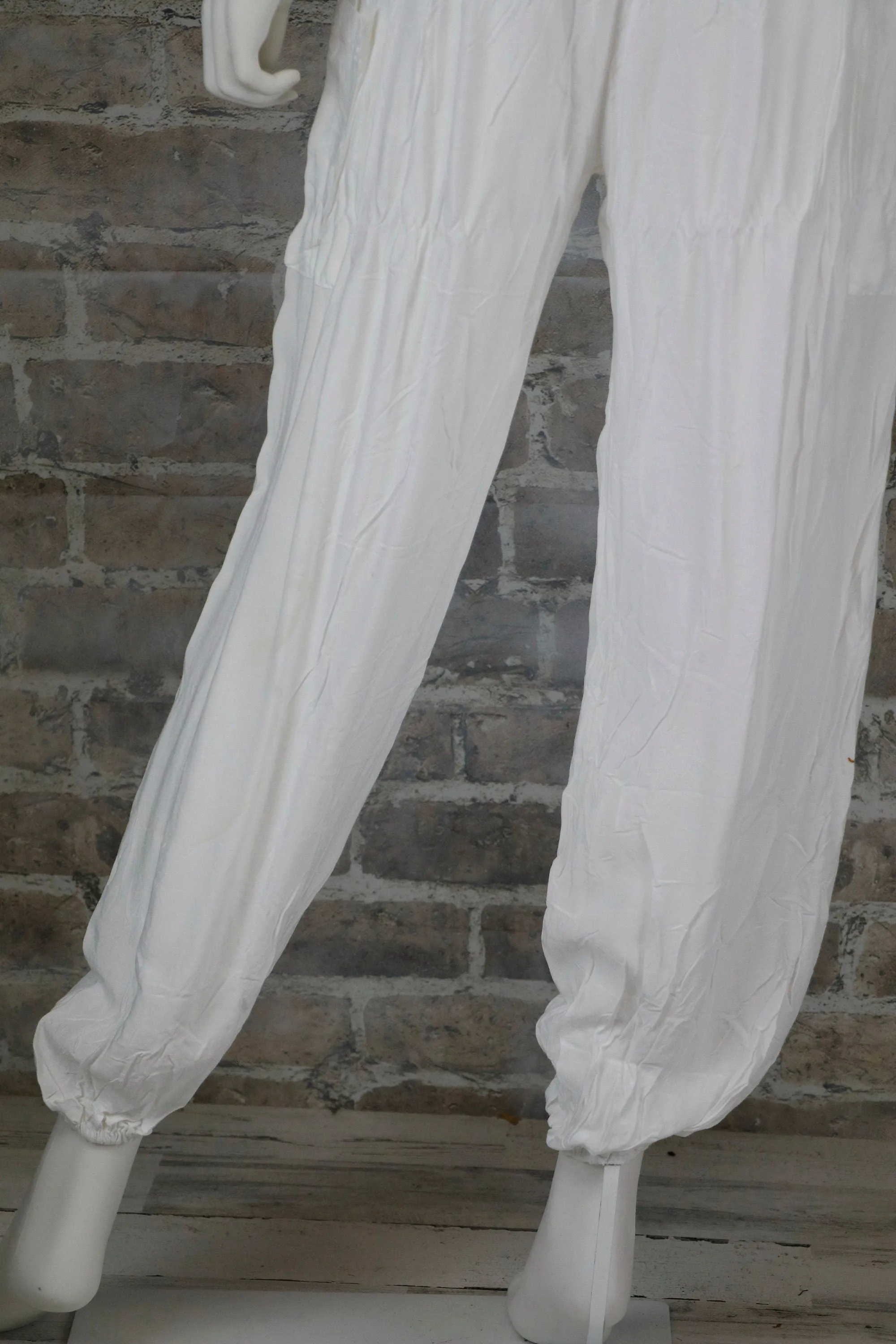 Hobo Bohemian Boho Hippie Harem Pants Unisex medieval yoga pants Unisex Elastic Waist Solid Color Festival Summer Beach