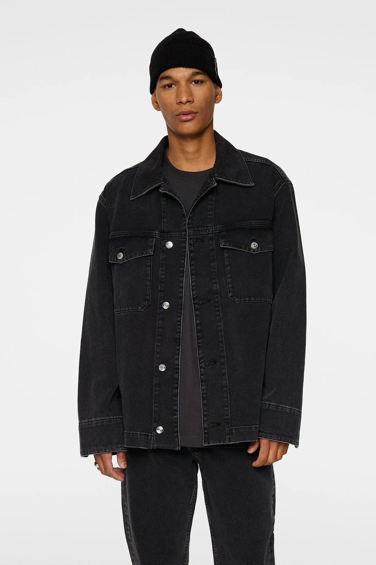 J. LINDEBERG Denim Overshirt GREY