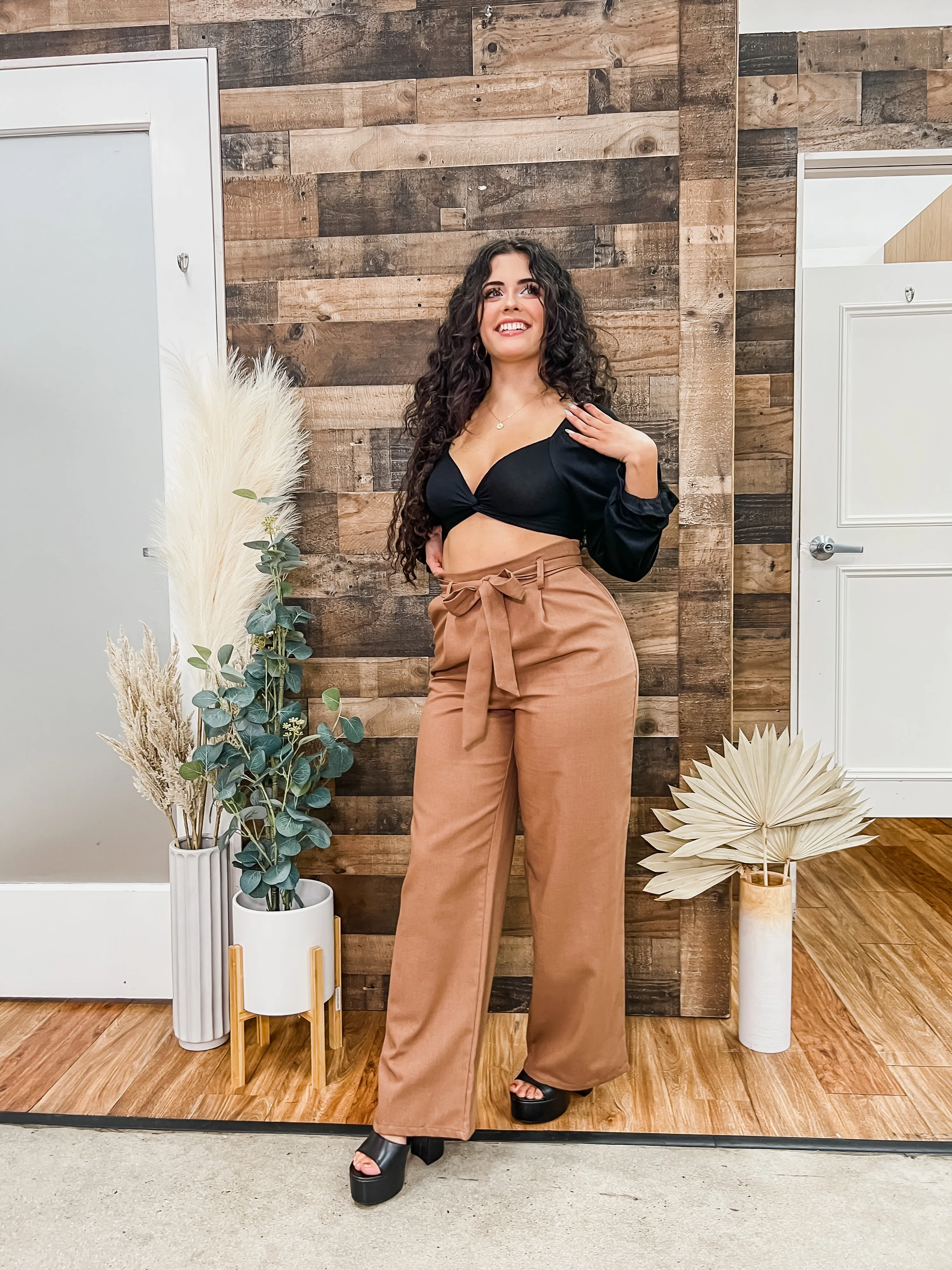 Lola High Waisted Linen Pants