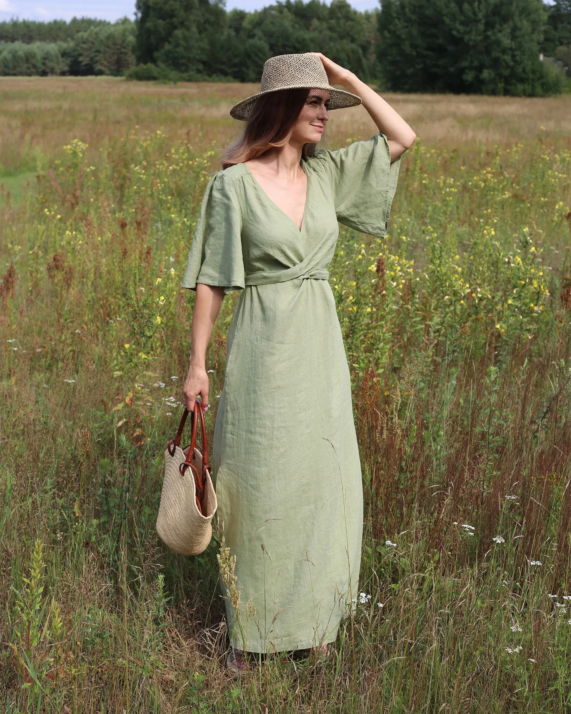 Maxi linen dress AGRA in Various colors