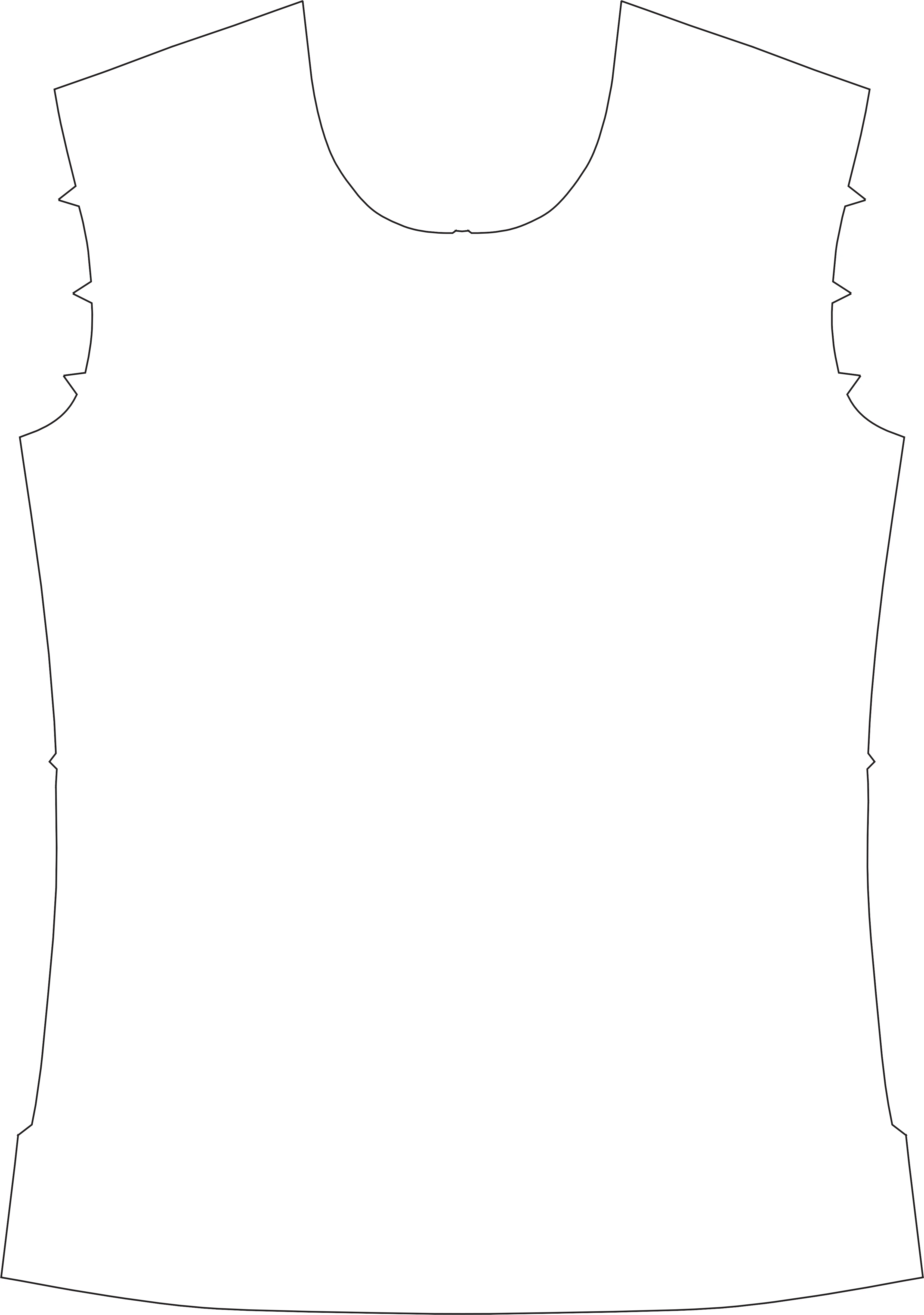 Mens Modern Tee, Striped Overlay