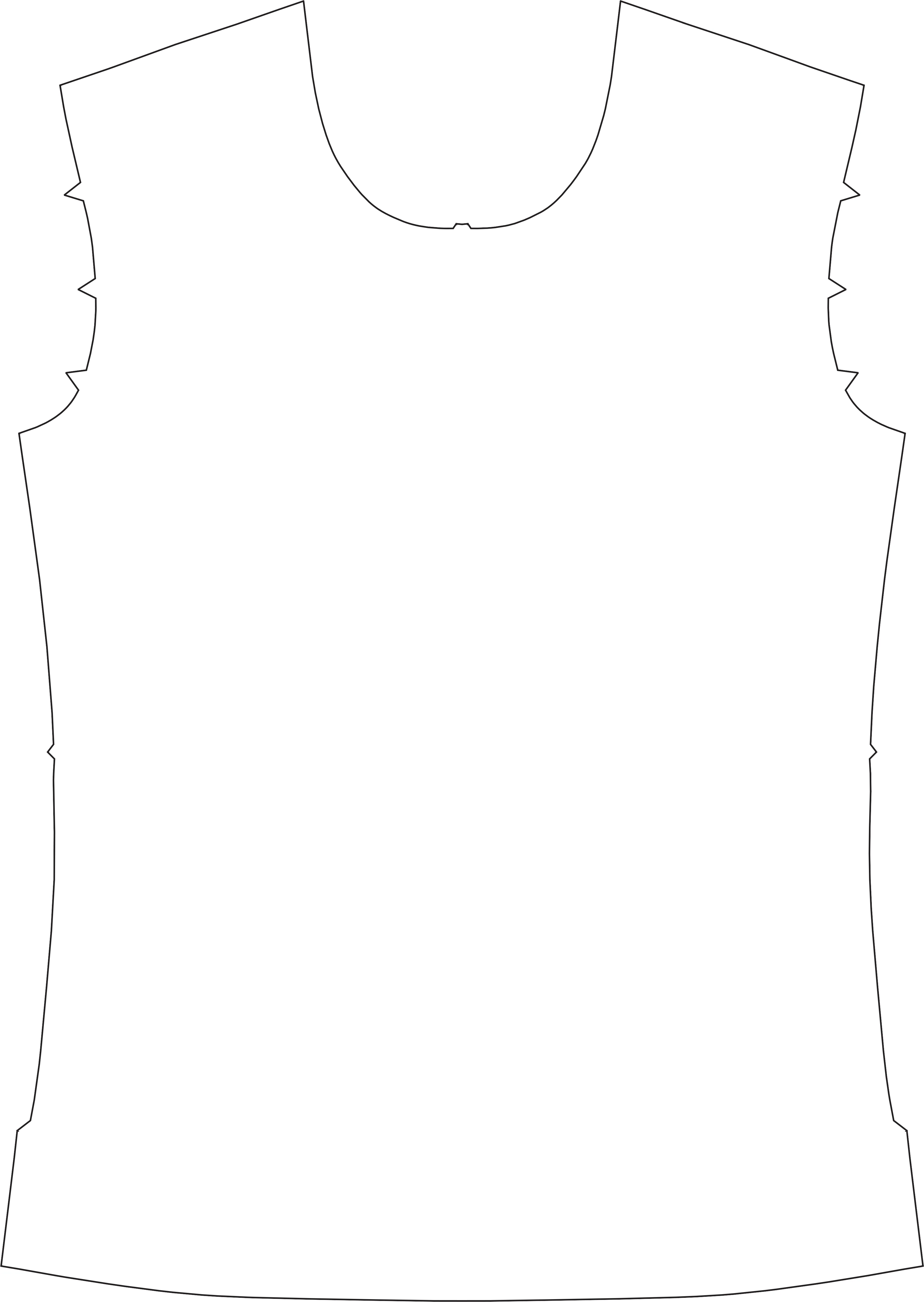 Mens Modern Tee, Striped Overlay