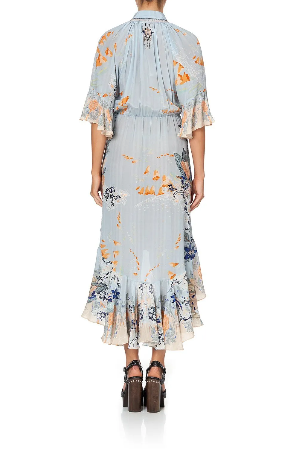 MIDI WRAP DRESS WITH RAGLAN SLEEVE FRASER FANTASIA
