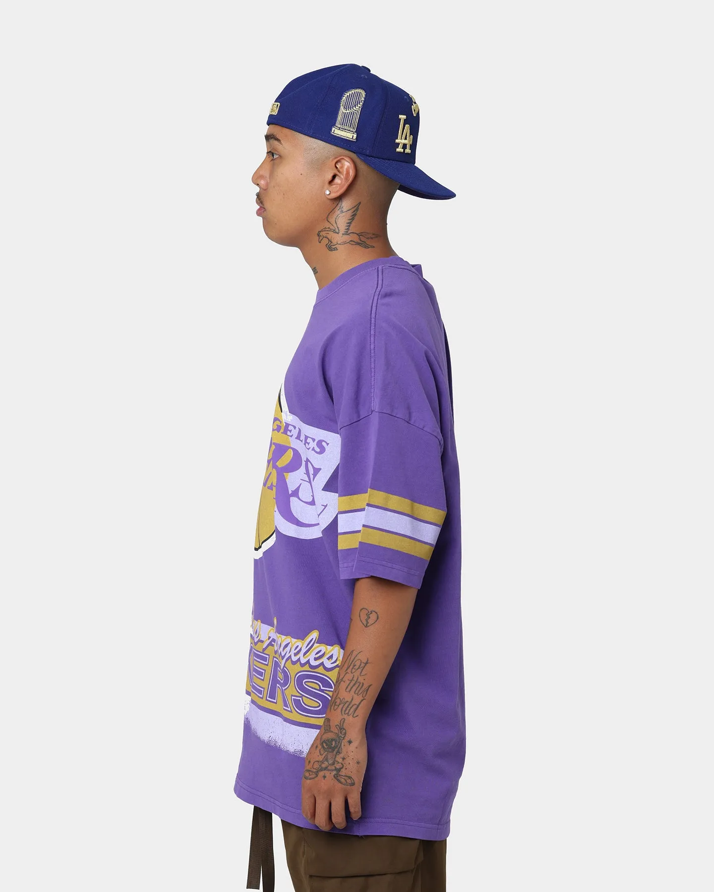 Mitchell & Ness Los Angeles Lakers Conference T-Shirt Faded Purple