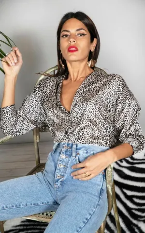 Monte Carlo Shirt in Beige Leopard