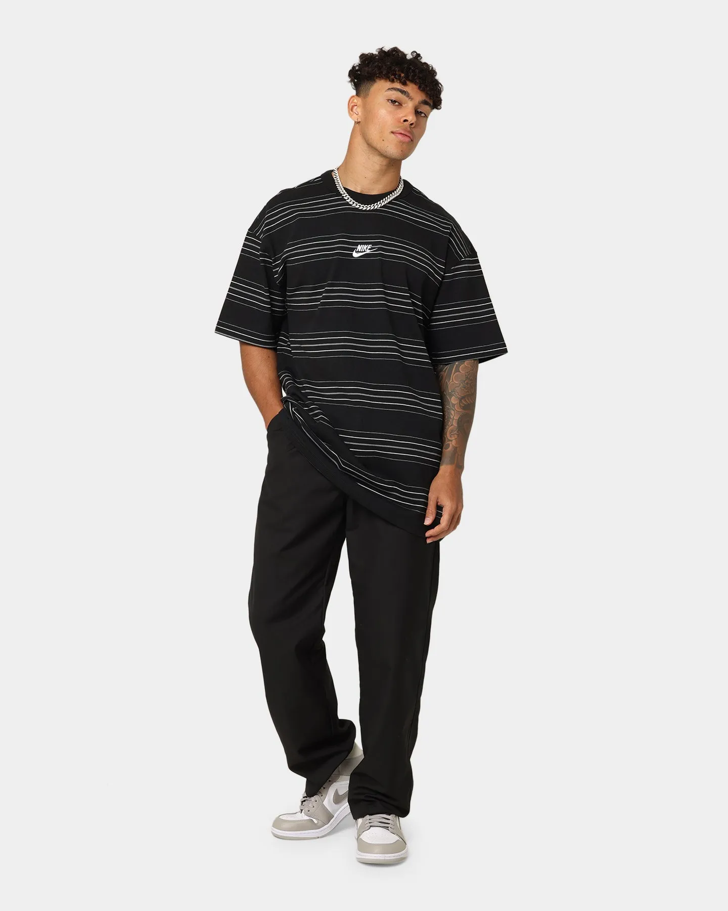 Nike Premium Essentials Striped T-Shirt Black