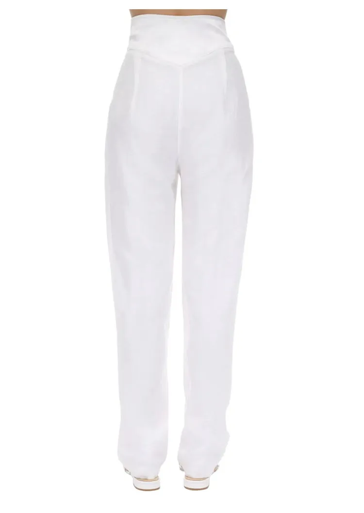 NWT Àcheval Pampa Gato Upcycled Linen-Blend Pant - 4/6