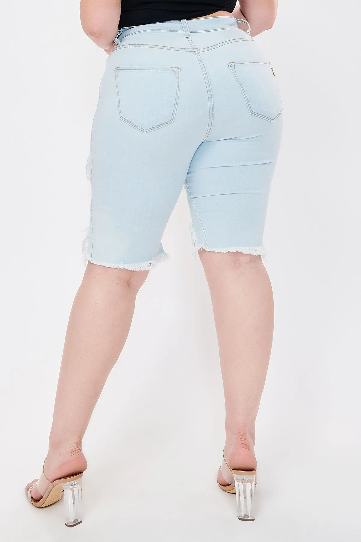 PLUS Destroyed Bermuda Shorts