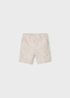 PRE-ORDER SS25 Mayoral Boys Smart Polo Top and Linen Bermuda Shorts Set