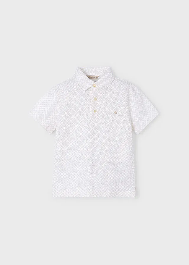 PRE-ORDER SS25 Mayoral Boys Smart Polo Top and Linen Bermuda Shorts Set