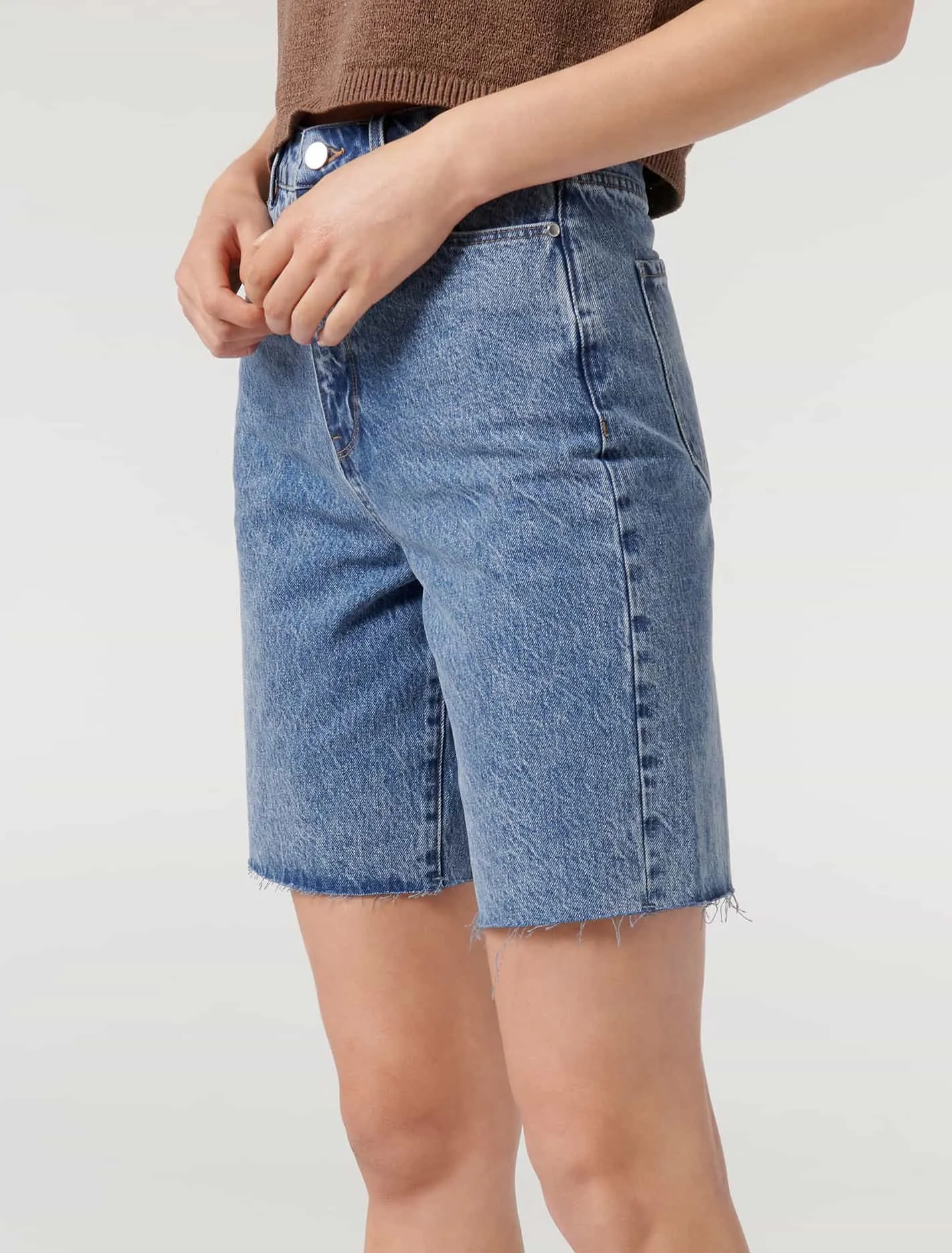 Rachel High Rise Bermuda Denim Short
