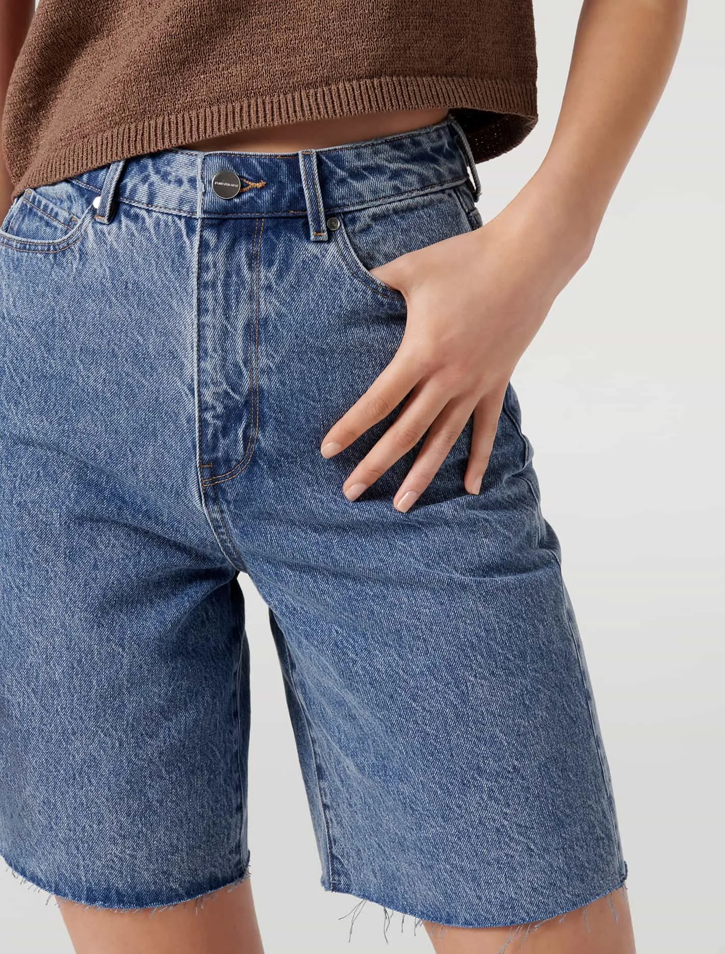 Rachel High Rise Bermuda Denim Short