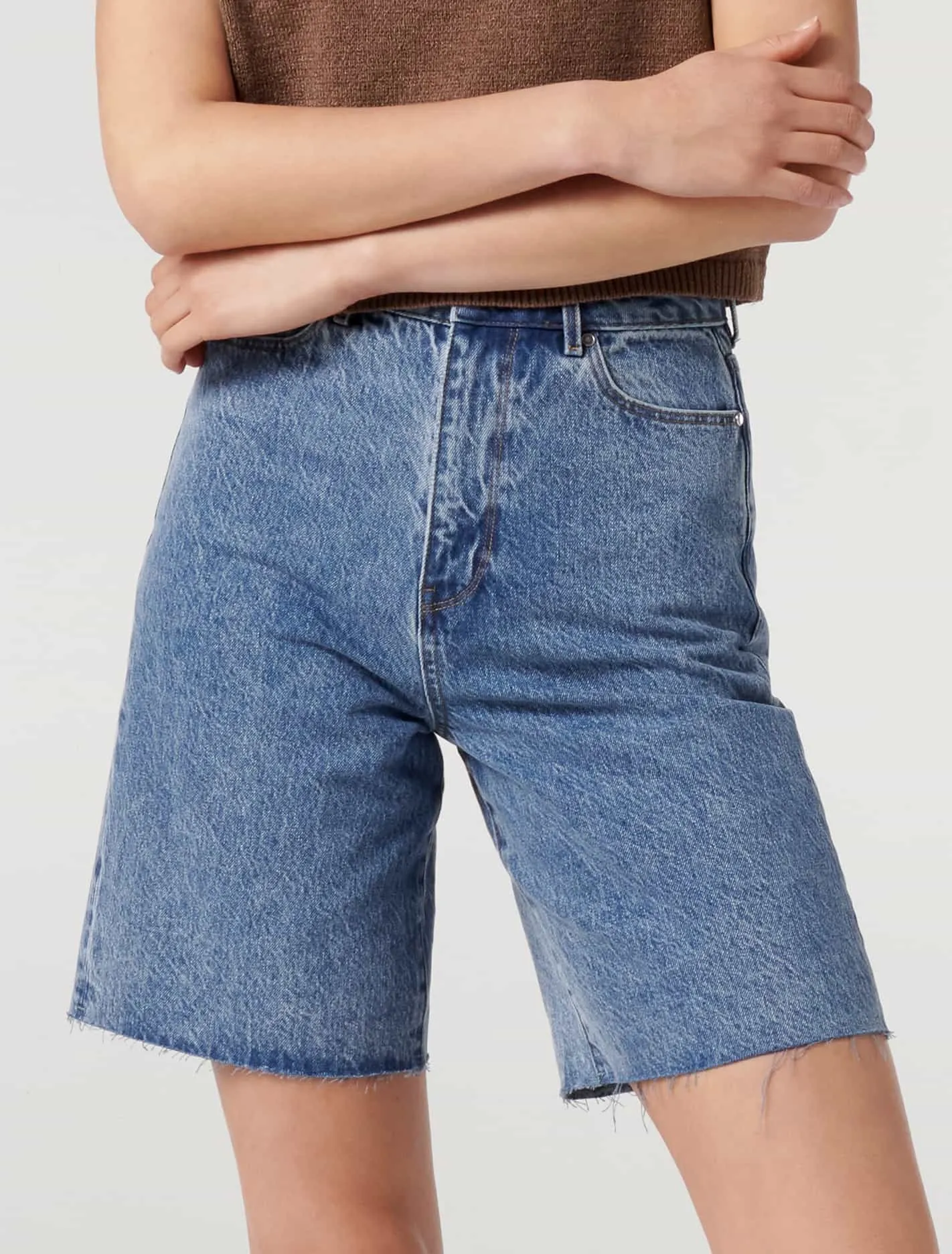 Rachel High Rise Bermuda Denim Short