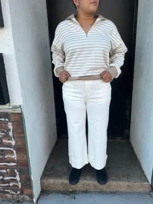 Risen High Rise Ankle Wide Leg With Cuffs