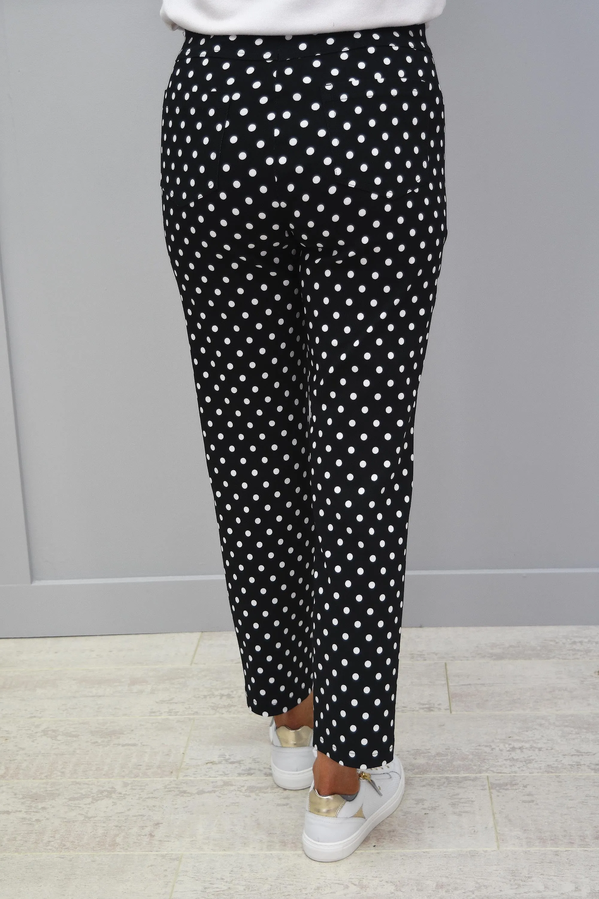 Robell Bella 09 Black Spot Trousers - 51560 54570 90