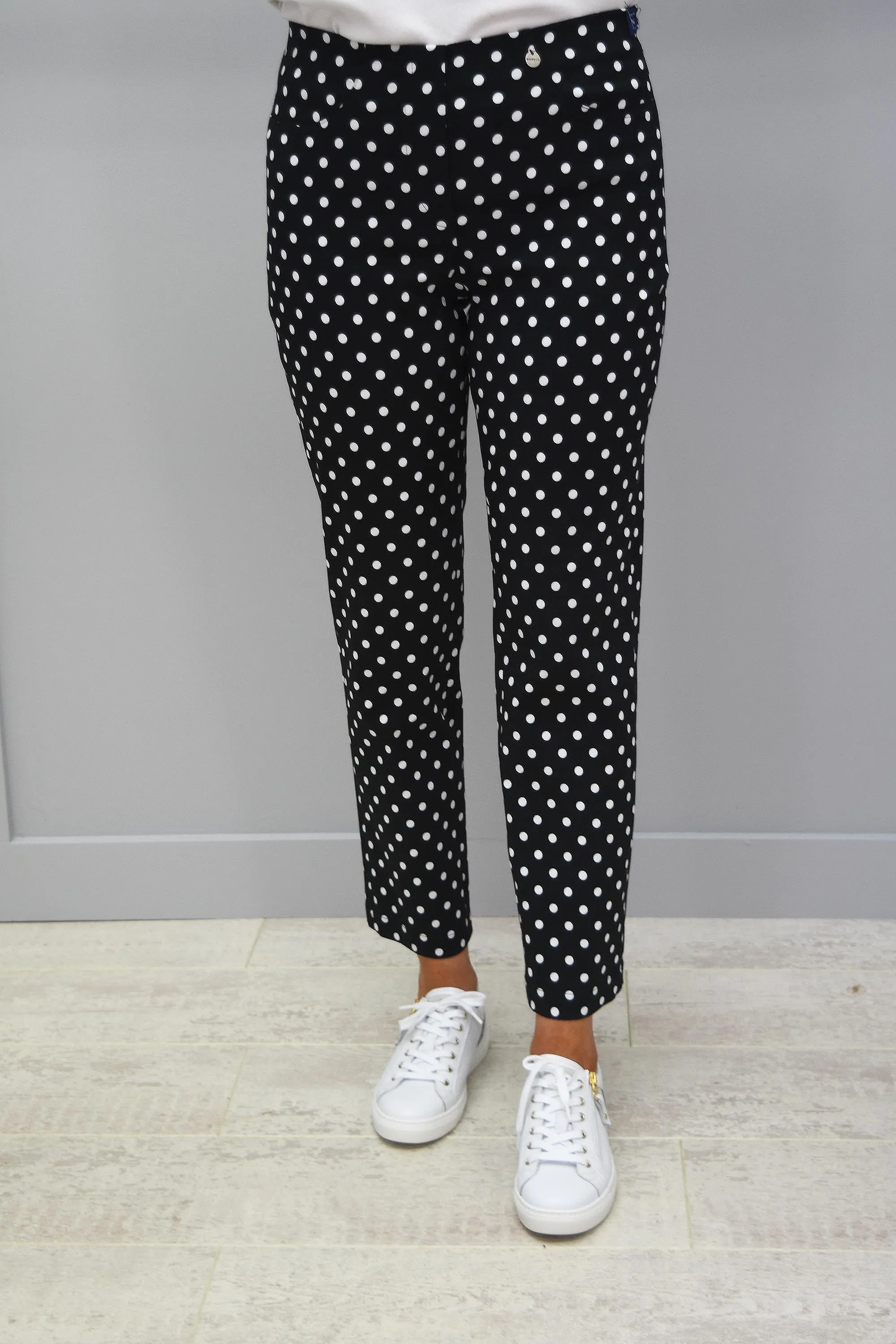 Robell Bella 09 Black Spot Trousers - 51560 54570 90